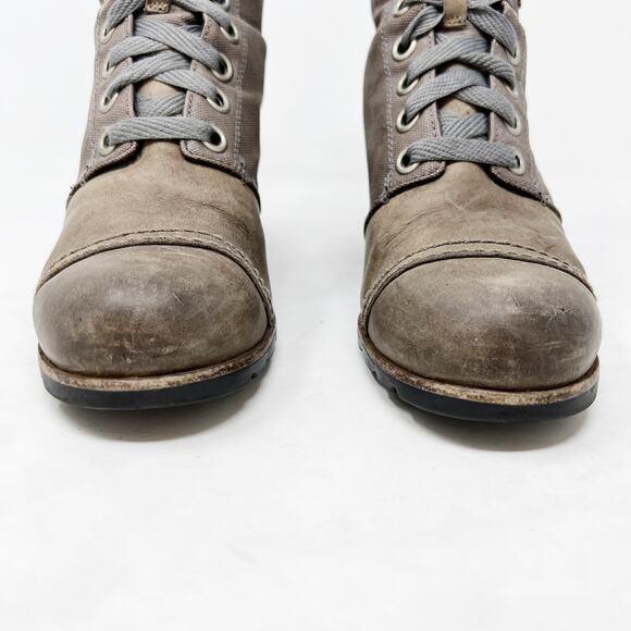 [Sorel] PDX Wedge Casual Ankle Boots Taupe Brown Lace Up Waterproof Winter 9.5 - Picture 8 of 12
